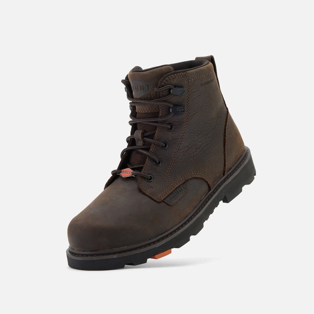 Brunt Sullivan 6" Soft Toe Dark Brown Lace Up Boots Men's 8.5 Workwear
